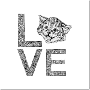 Love Cat Posters and Art